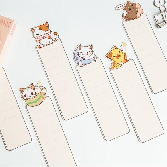 Kawaii Cat Bookmarks - 5pcs - Picture 7 of 9